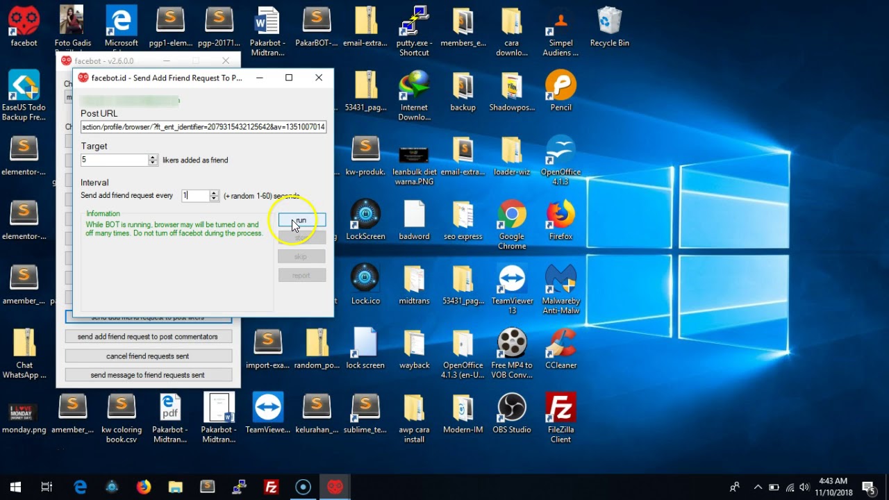 facebot-send add friend requests to facebook post likers - YouTube