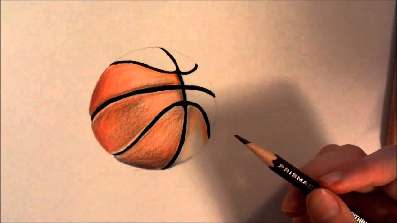 How to draw a basketball - YouTube