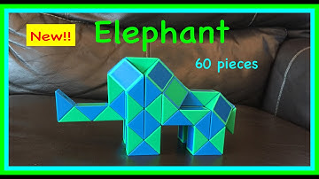 Smiggle Python Puzzle or Magic Ruler Twisty Snake Tutorial:How to make an Elephant
