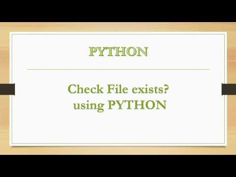 how to python, Check if file EXISTS using PYTHON, TRPT channel