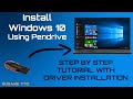 Windows 10 installation step by step tutorial  how to install windows 10 from usb 2023