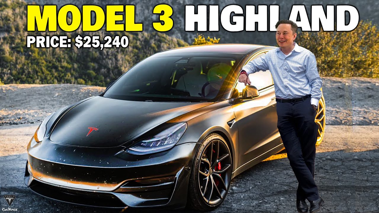 ⁣Elon Musk Reveals New Model 3 For as Little As $25,240!