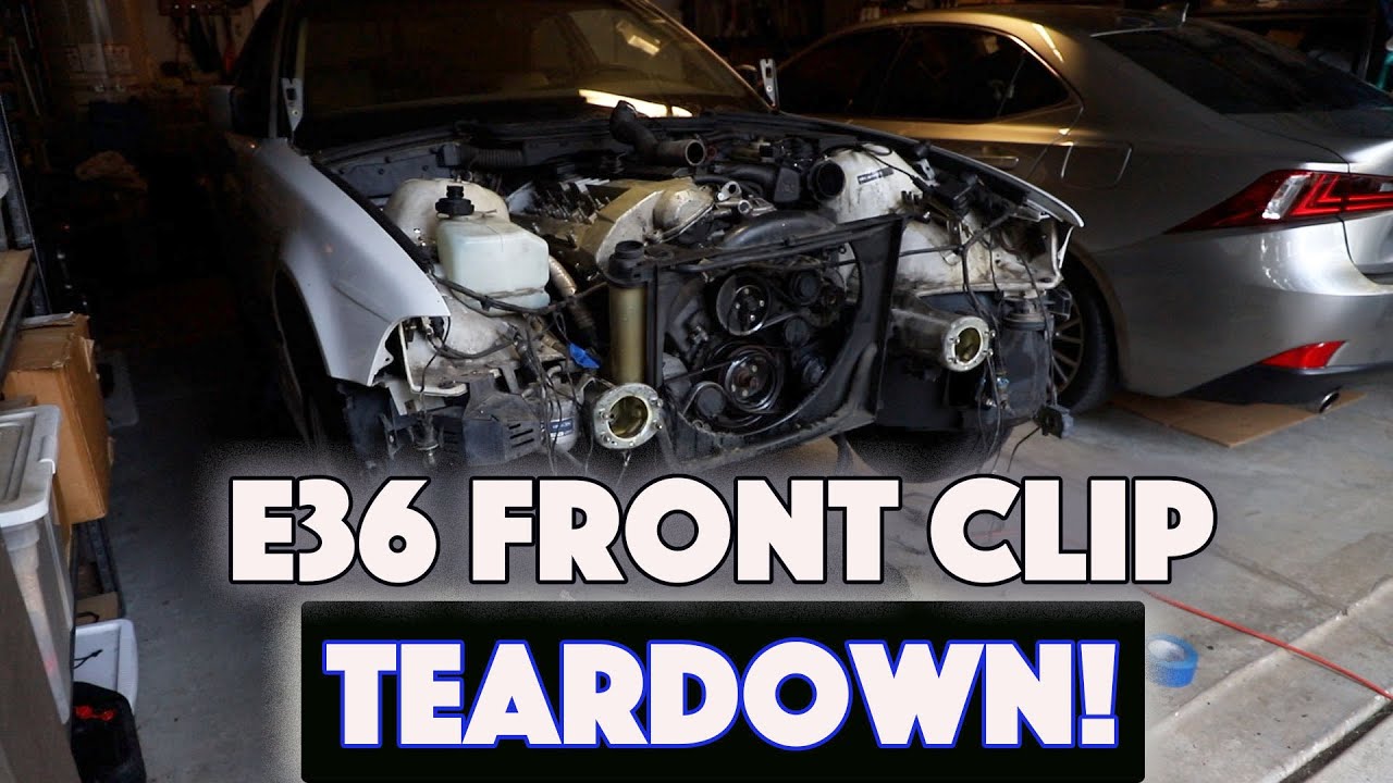 How To Remove E36 Front Clip 325is Drift Build Ep 5 YouTube