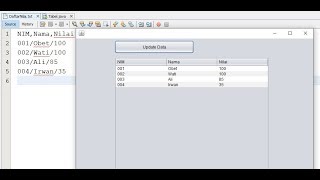 Java Swing - Menyimpan Data dari Jtabel ke File Notepad