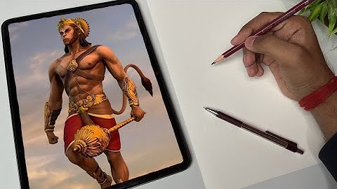 How to draw Hanuman,  Lord Hanuman Drawing,  Outline Tutorial
