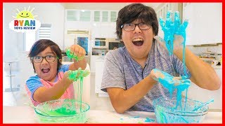 how to make ooblek diy slime at home with ryan