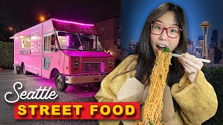 SEATTLE Food Truck Tour 🔥 Spicy Egg Noodles, Gyros, Roti, Pies & more!