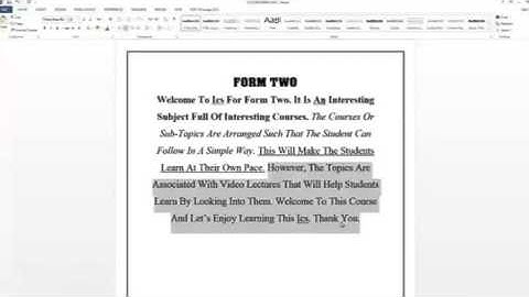 Introduction to  Word Processing