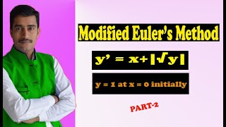 Modified Euler's numerical method easy and best example(PART-2) by easy maths easy tricks