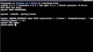 Cassandra Developer Walkthrough — Step 1: Create a Keyspace and Table