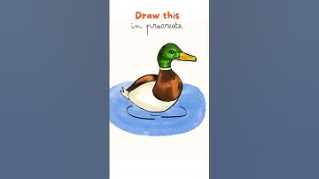 How to draw duck #digitalart #procreate #shorts #cuteanimals