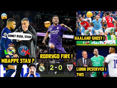 Mbappe STAY at PSG? Rodrygo 2 Goals Tops Real Madrid ! Man City vs Arsenal Review, Lunin Justice !