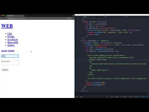 Node.js-35.App creation - Editing text - Sending information to be edited