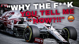 RAIKKONEN SCREAMING AT HIS ENGINEER AFTER NOT GETTING INFORMED ABOUT THE TRACK LIMITS! ****!