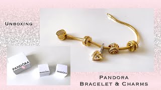 Pandora Charms | Shooting Star Hearts Double Dangle | Sparkling Pavé Lines & Logo Clip Charm