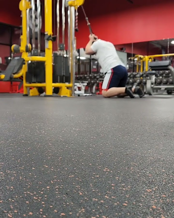 95 lb cable ab pulldowns youtube
