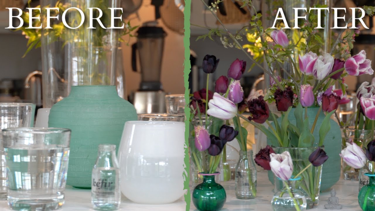 Tulip Table-scape Arrangement Tutorial 🌷