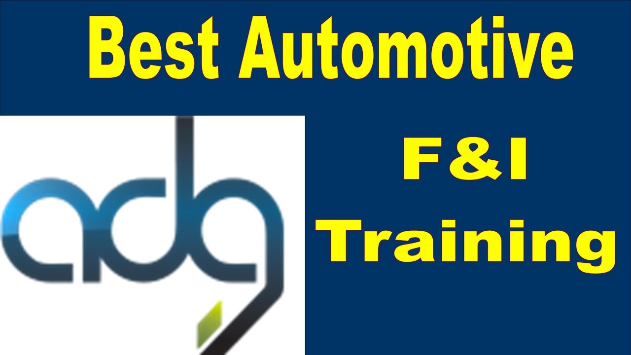 Best Automotive F&I Training YouTube