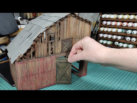 Постройка ДЕРЕВЯННОЙ ФЕРМЫ ДЛЯ ДИОРАМЫ СВОИМИ РУКАМИ. Масштаб 1/35. Construction of a DIORAMA FARM.