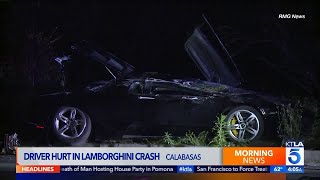 Lamborghini Crashes in Calabasas