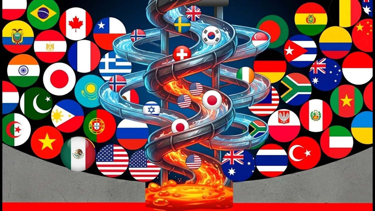 31 Pro Countries Marble Race In Algodoo