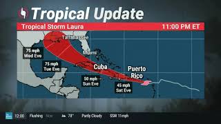 The Weather Channel Tropical Update On Tropical Storms Laura And Marco (12:00AM) (8/22/20)