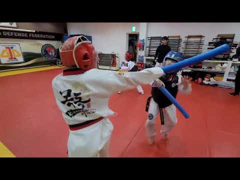 TKDD 김은섭 세계태권도디팬스연맹 총재로부터 실전태권도를 지도 받고 있는 이원 학생 5