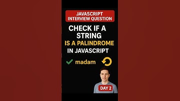 Check if a String is a Palindrome in JavaScript | JS Coding Interview Question Explained Clearly