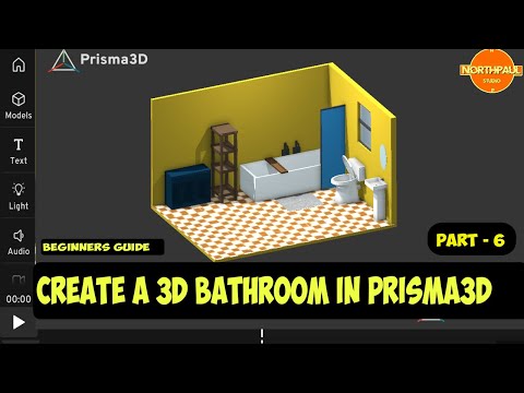 HOW TO MAKE A 3D BATHROOM IN PRISMA3D | PART 6 | CABINET, SHELF & MIRROR