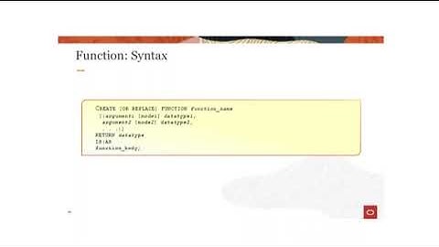 Introducing Stored Procedures and Functions in oracle pl sql workshop