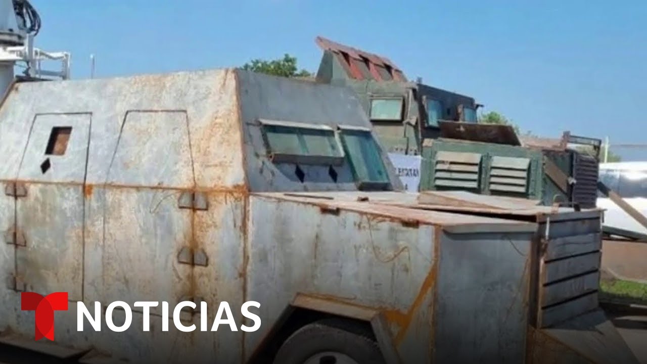 Destruyen vehículos caseros del crimen organizado en México | Noticias Telemundo