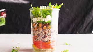 Mediterranean Chickpea And Egg Salad Jars