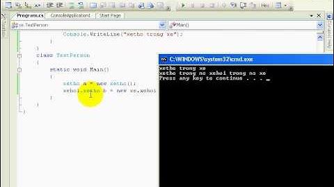 Sử dụng namespace