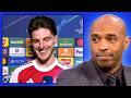 Thierry Henry REACTS To Arsenal Win Declan Rice Joins UCL Today Thierry Henry REACTS To Arsenal Win Declan Rice Joins UCL Today