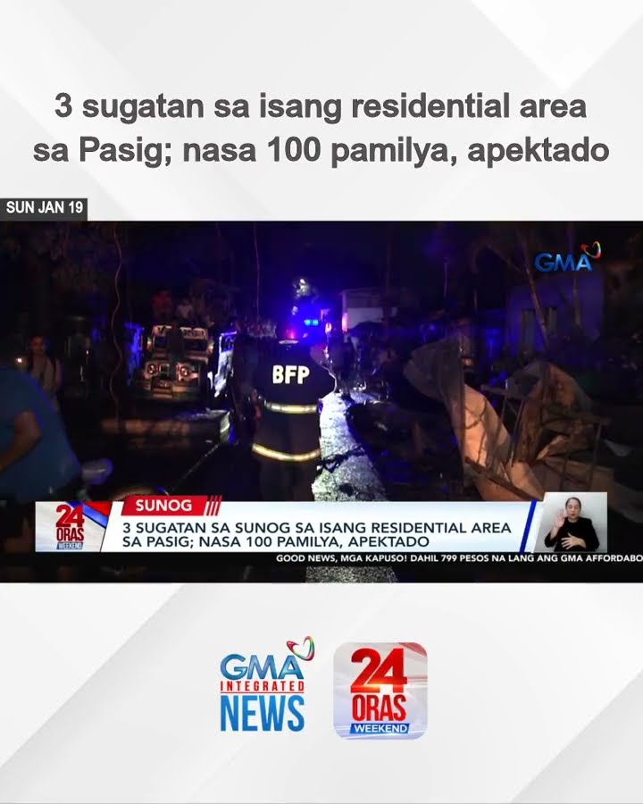 3 sugatan sa isang residential area sa Pasig; nasa 100 pamilya, apektado | 24 Oras Weekend