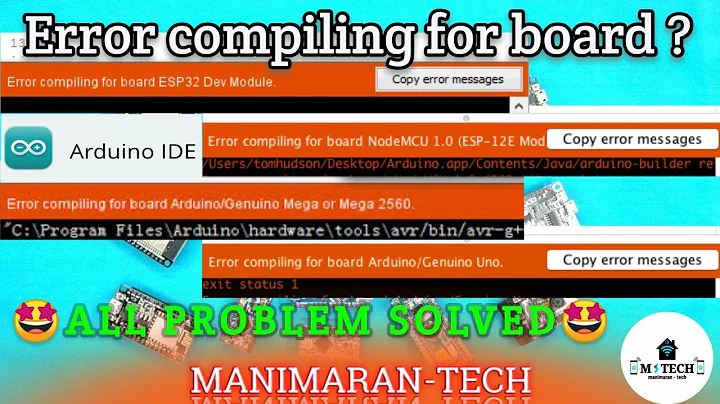 error compiling for board | Arduino | nodemcu | esp32 | uno | nano | mega | tamil | manimarantech