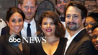 Prince Harry, Meghan Markle meet Lin-Manuel Miranda at 'Hamilton' performance
