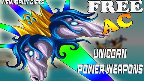 AQW NEW UNICORN POWER WEAPONS l DAILY GIFTS