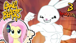 (REMATCH) Fluttershy VS Angel Bunny GANG BEASTS 🍉 | PART 3