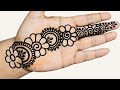 Easy stylish floral mehndi design💯 | Back hand mehndi design | arabic mehndi design | mehndi designs