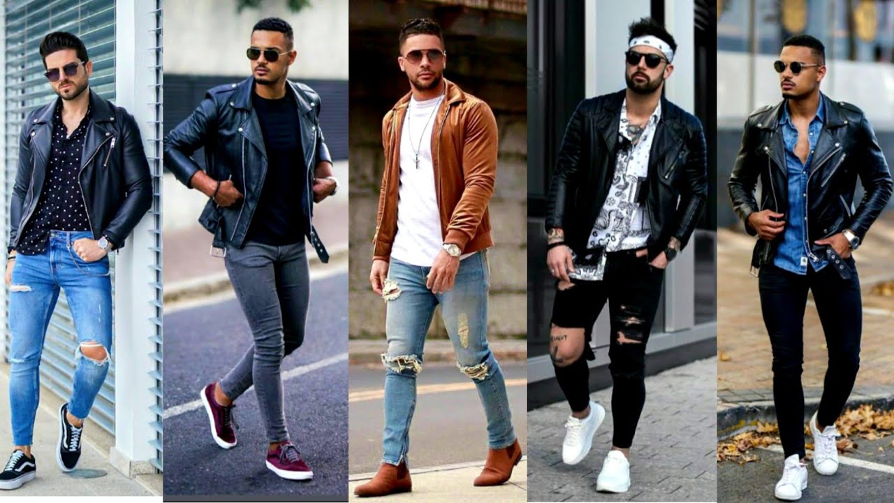 Dashing Leather Jacket Outfit Ideas 2021 | Stylish Black Outfit Men | Leather  Jacket Outfit Men |ZHF - YouTube