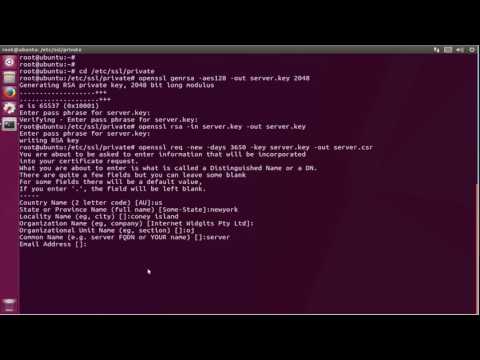 How to create a self signed certificate with openssl on ubuntu 17.04 zesty zapus