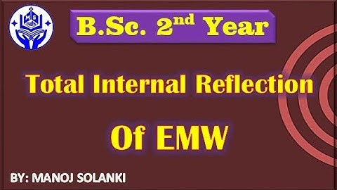 Total Internal Reflection for EMW  #TIR  Electro Dynamics ||  #msmaths | #bscphysics #TIR