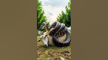 Giant Python Attack a Goat #python #snake #goat #youtubeshorts