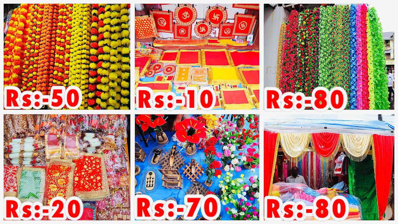 ganpati decoration wholesale market in Mumbaiदादर मार्केटमध्ये खरेदी