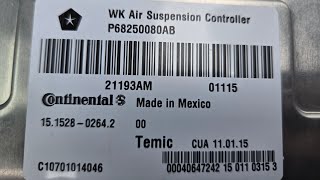 2015 Jeep Grand Cherokee WK Air Suspension Control Module Location and Removal