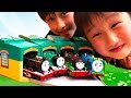 プラレール みどりのトーマス 黒いジェームス チョコレート・パーシー パッチワーク・ヒロ 機関庫〜洗車場 Green Thomas, Chocolate Percy【かとちゃん】