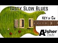 Slow Tasty Blues in C minor | Guitar Backing Track