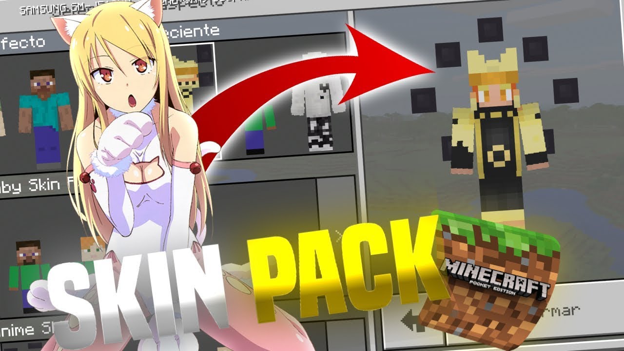 Pack de skin anime 4D para minecraft - YouTube