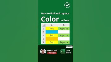 How to Find and Replace Color in Excel #shorts